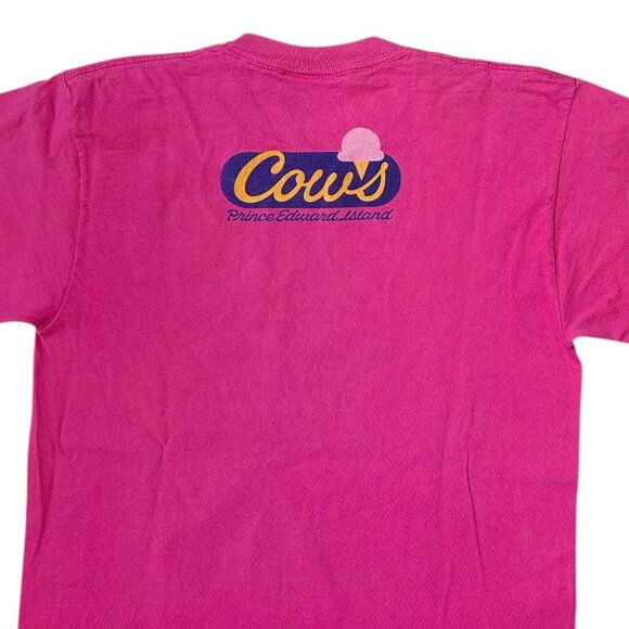 90s Vintage Cows Coat Envy T-shirt Single Stitch Marc Gallant 1990 PEI Cartoon. - Picture 4 of 8
